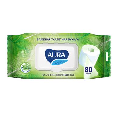 Aura влажная туалетная бумага Ultra Comfort, 80 шт
