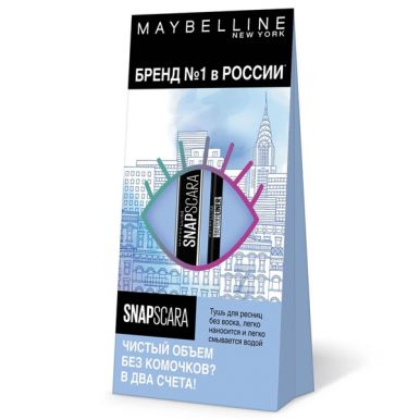 Набор подарочный Maybelline (тушь для ресниц Snapscara + карандаш для глаз Tatoo Liner)