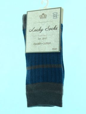 Носки мужские Lucky socks 0102-НМГ  (80/15/5) ДЖИНС, 25