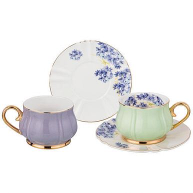 LEFARD Времена года набор чайный фиолетовый и мятный 4 предмета 200мл 275-1178