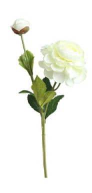 Цветок декор. белый пион из ткани 36*9см 88260