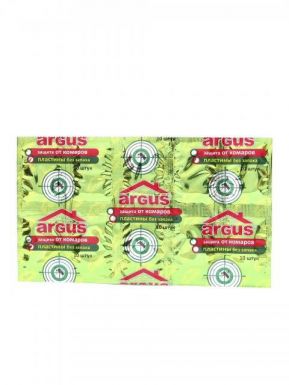 ARGUS Пластины от комаров "Зелёные" без запаха (по 10 шт)/250