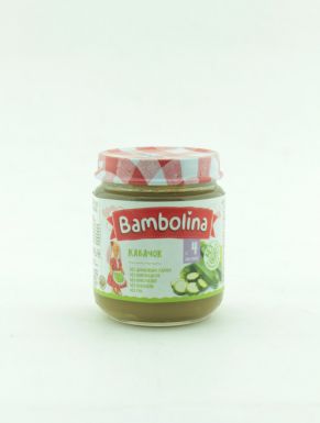 Bambolina Пюре детское овощное кабачок с 4 месяцев, 100 гр