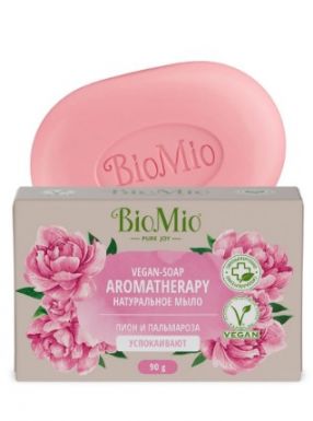 BioMio мыло натуральное пион и пальмароза 90 г
