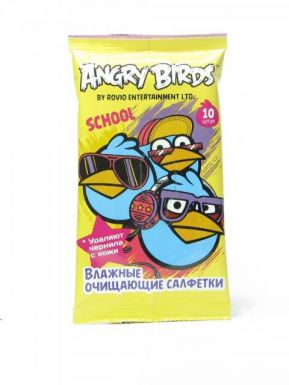 Angry Birds №10 (школьные) ассорти влажные салфетки 48902