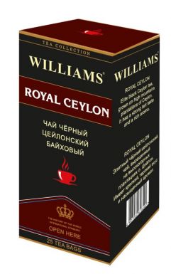 WILLIAMS чай черный цейлонский royal ceylon 2г*25пак