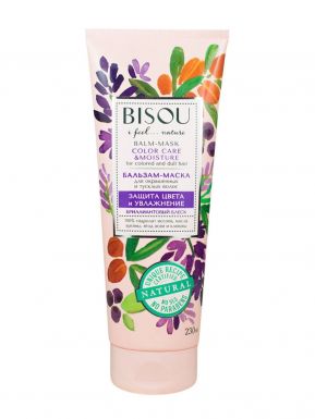 BISOU бальзам-маска д/окрашенных и тусклых волос защита цвета и увлажнение 230мл