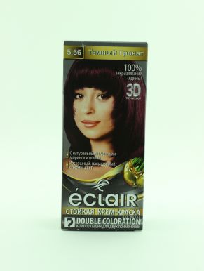 ЕCLAIR 3D крем-краска д/волос стойкая т.5.56 Темный гранат Стойкая крем-краска для волос «ЕCLAIR»