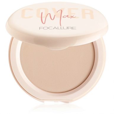 FOCALLURE пудра д/лица covermax two-way-cake pressed powder т.1