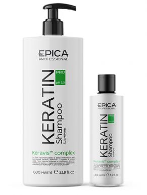 EPICA Шампунь KERATIN PRO для реконструкции и глубокого восстановления волос, 1 л