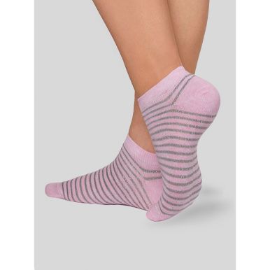 Conte 17с-61Сп носки женские хлопковые Active короткие, люрекс, размер: 23, светло-розовый