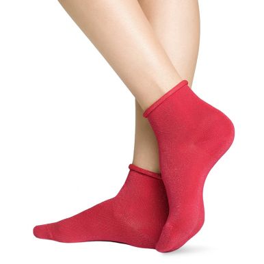 Conte 17с-16Сп носки женские вискозные Ce Classic люрекс, без резинки, размер: 23, 000, красный