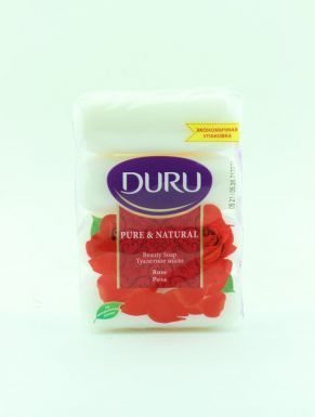 DURU PURE&NATURAL мыло туалетное роза 4*85г 34773
