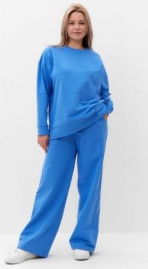 RADI костюм женский свитшот, брюки однотон голубой р.42