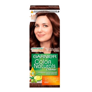 Garnier стойкая питательная крем-краска для волос Color Naturals, тон 5.25, цвет: горячий шоколад, 110 мл