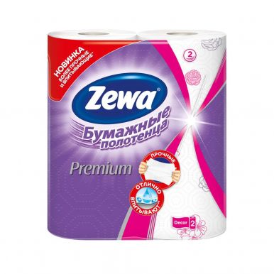 ZEWA полотенце кухонное Premium Decor, 2 шт