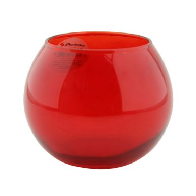 PASABAHCE Энжой ваза декоративная шар красного цвета 7,9см