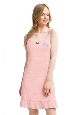 Сорочка женская Clever 170-42-XS, светло-розовый-молочный LS18-737/1