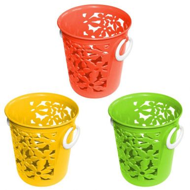Мини-корзина для мелочей Цветы, круглая, 3 цвета, артикул: YM75-102