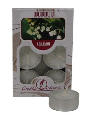 Набор чайных свечей ароматизированных, 6 шт, Ландыш, артикул: 001804