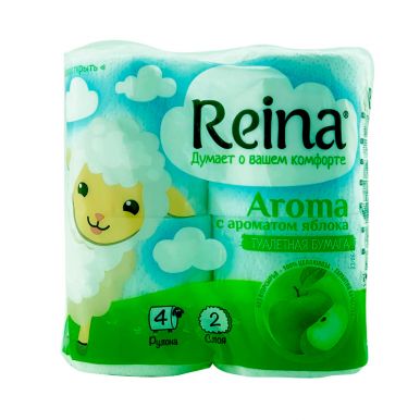 REINA Aroma бумага туалетная яблоко 2сл. 4рулона