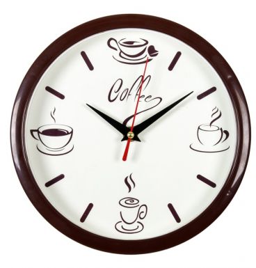 РУБИН часы настенные круглые coffee цв.коричневый 22см 2222-275_