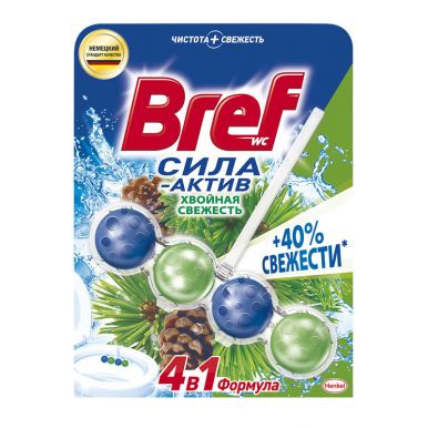 BREF туалетный блок сила-актив хвойная свежесть 50г _