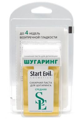 START EPIL набор д/шугаринга сахарная паста в картридже средняя и бумажные полоски д/депиляции