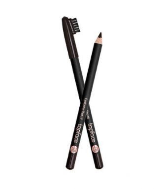 TopFace Карандаш для бровей с щеточкой Eyebrow Pencil, тон 004, темно-коричневый