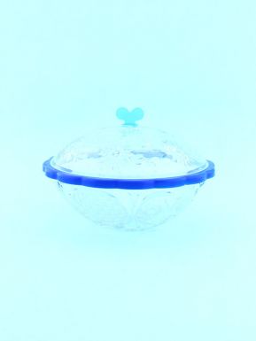 Сахарница Хрусталь с крышкой прозрачно-синяя 0,5 л, артикул: М5466