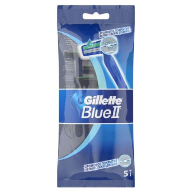 GILLETTE станок одноразовый BLUE-2 c увлажняющей полоской 5шт (668/166/806)
