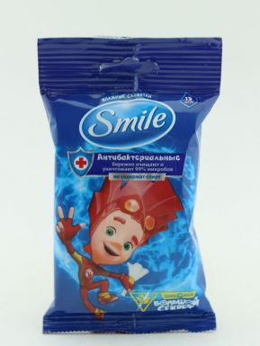 Smile Фиксики влажные салфетки (3 дизайна) 15 шт