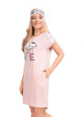 CLEVER Платье женское  170-44-S, меланж светло-розовый LDR20-828