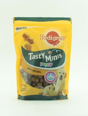 Педигри Tasty Minis для щенков ароматные кусочки с курицей, 125 гр