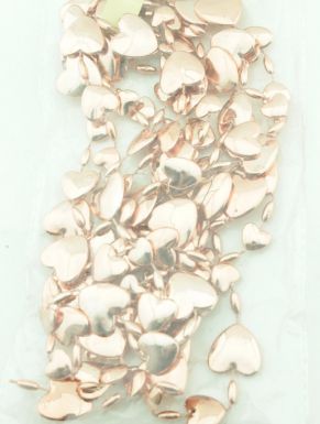Бусы Сердечки, длина 2,7 м, розовое золото, артикул: Ar2/9-d04a/Rg