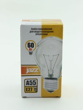 Лампа накаливания Jazzway, a55 240v, 60w, e27, Clear Jazzway