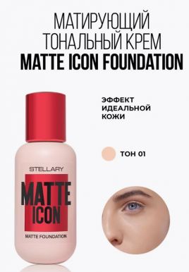 STELLARY крем тональный матирующий matte icon т.01