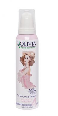 OLIVIA пенка д/укладки волос сильной  фиксации с экстрактом родиолы розовой 150мл AOL202