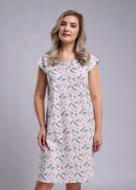 CLEVER сорочка женская LS23-995 св.серый-розовый р.170-50/XL
