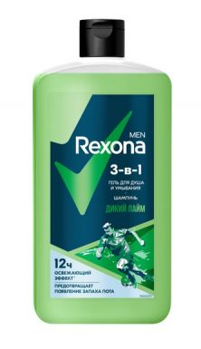 REXONA MEN гель д/душа 3в1 дикий лайм 750мл