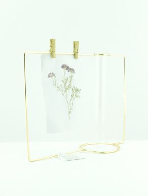 Рамка для фотографии разм.250x85x205mm, со стеклянной вазой разм.40x200mm, цв.золото HZ1950110