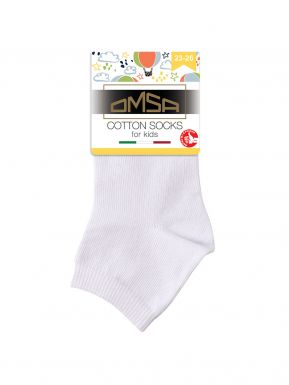 OMSA носки детские гладь укороченный 21C02 bianco р.23-26