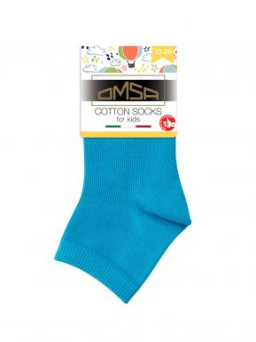 OMSA носки детские гладь укороченный 21C02 blu р.23-26