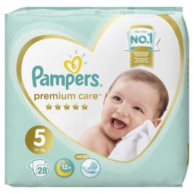 PAMPERS Подгузники Premium Care Junior, 11+ кг, Экономичная Упаковка, 28 шт