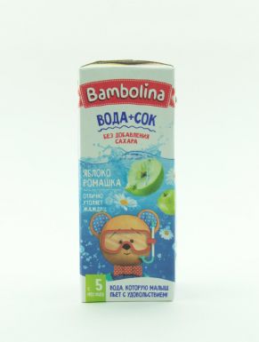 Bambolina Напиток сокосодержащий детский яблоко-ромашка с 5 месяцев, 200 мл