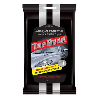 Top Gear №30 салфетки влажные для стекол, зеркал, артикул: 48038