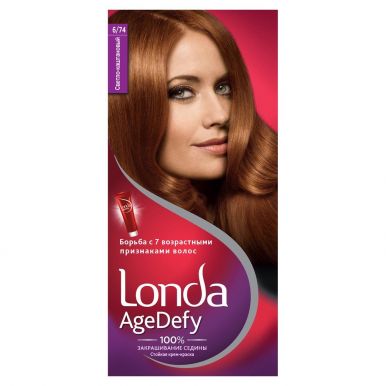 LONDA Age Defy Крем-краска для волос стойкая 6/74 Светло-каштановый