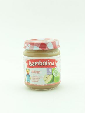 Bambolina Пюре детское фруктовое Яблоко с 4 месяцев, 100 гр