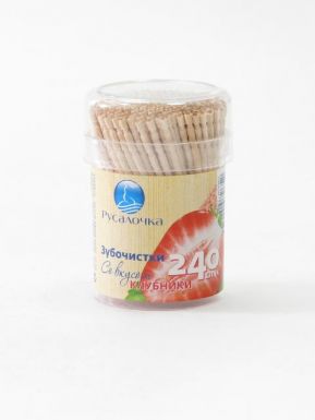 Русалочка зубочистки со вкусом клубники, круглые, 240 шт