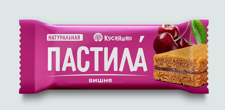 КУСНЯШНО батончик пастила яблочная вишня 30г/30